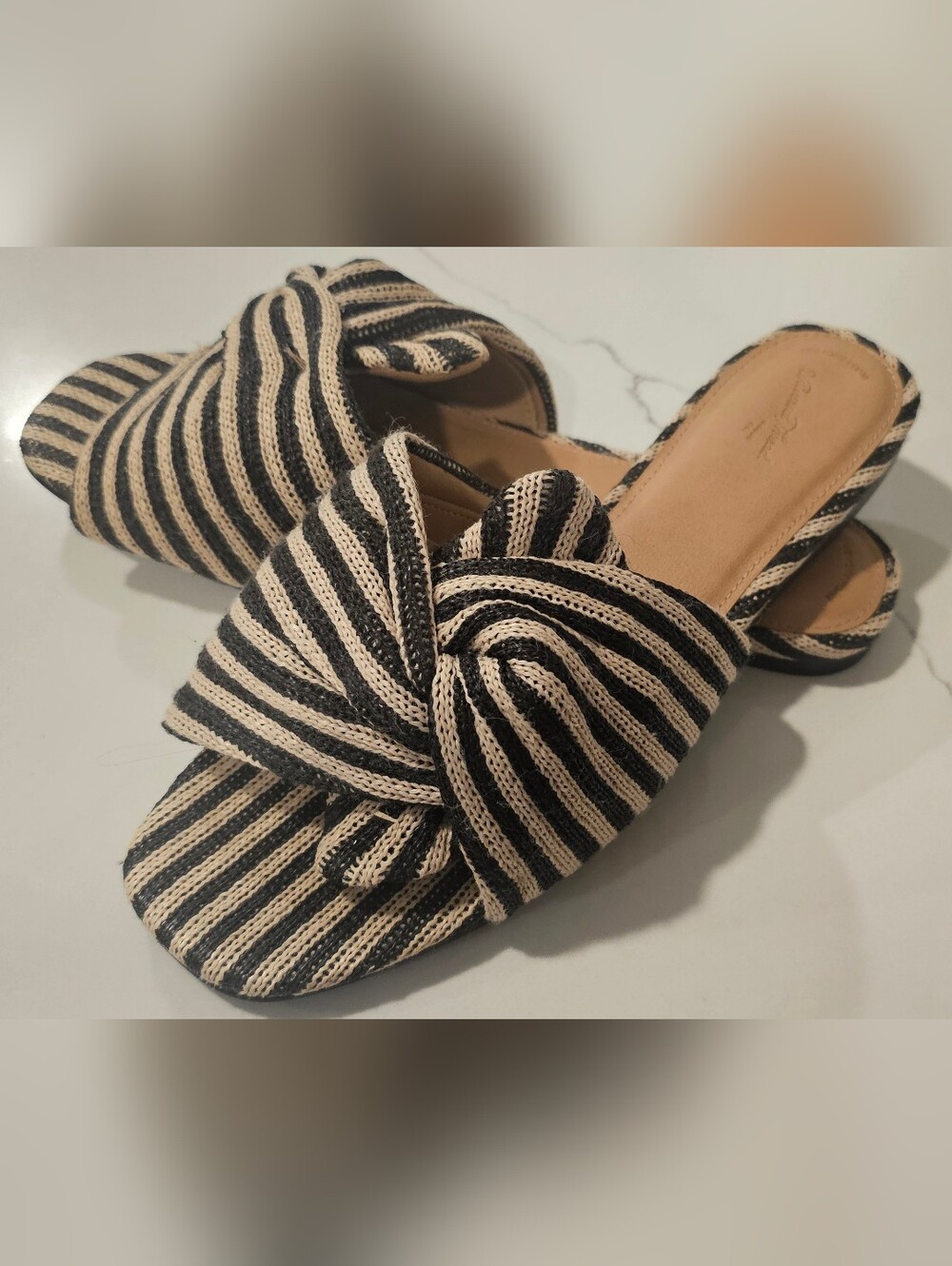 Universal Thread Striped Knot Mule Sandals | Size 9.5